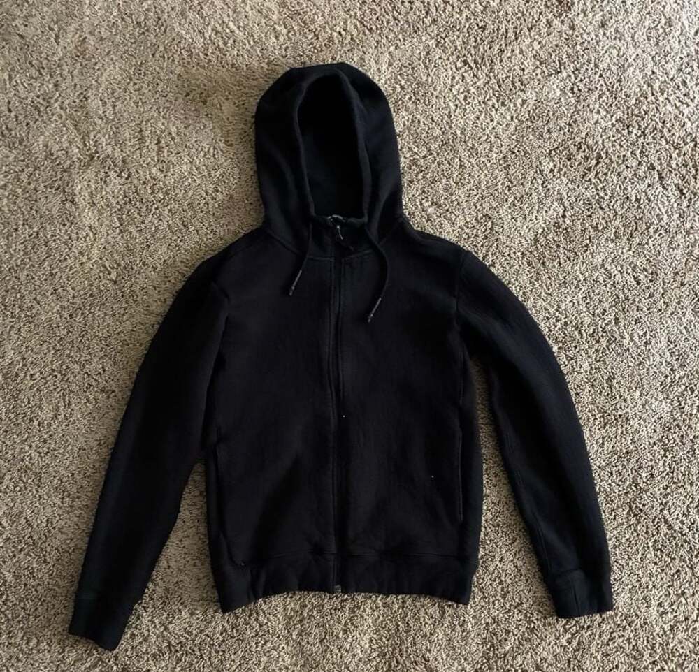 The North Face Black Grid Fleece Full Zip Hoodie Men's Medium M